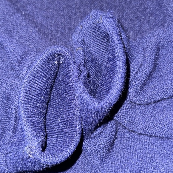 Lacoste Vintage 1970’s Navy Blue Orlon Acrylic Cardigan SZ Large - Picture 8 of 9